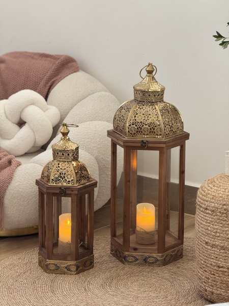 طقم فوانيس خشب جودة ممتازة 🌙