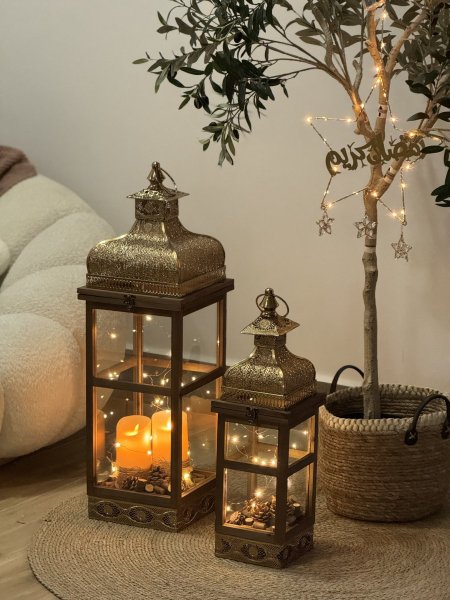 طقم فوانيس خشبي جودة ممتازة 🤩