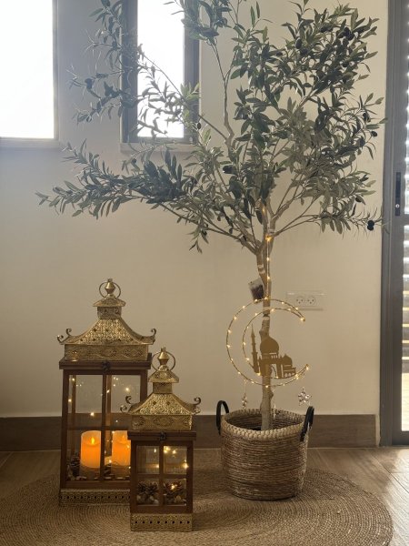 طقم فوانيس خشبي مميز