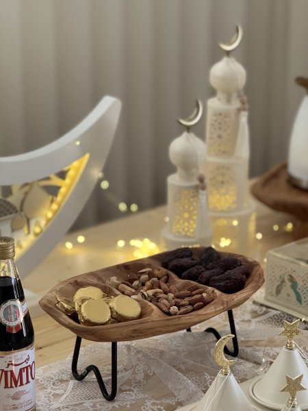 مضيفة خشب طبيعي مع ستاند