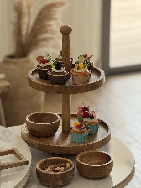 مضيفة طبقتين خشب مانجو هندي (اجود أنواع الخشب )