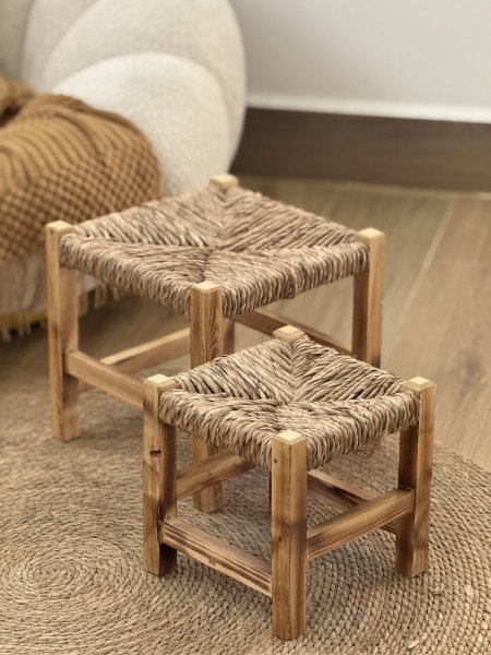 طقم سكملات قش ديكور او للجلوس  🤩